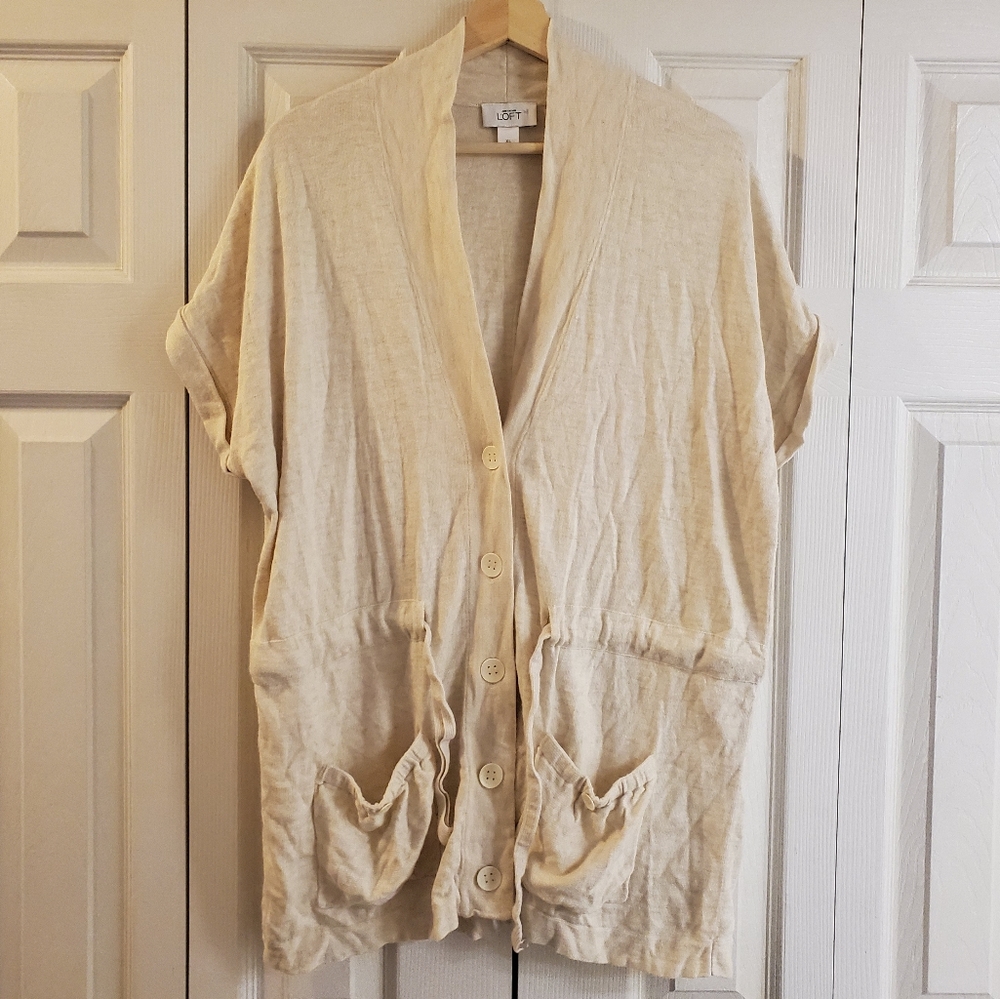 LOFT Lounge Cardigans Beige oversized